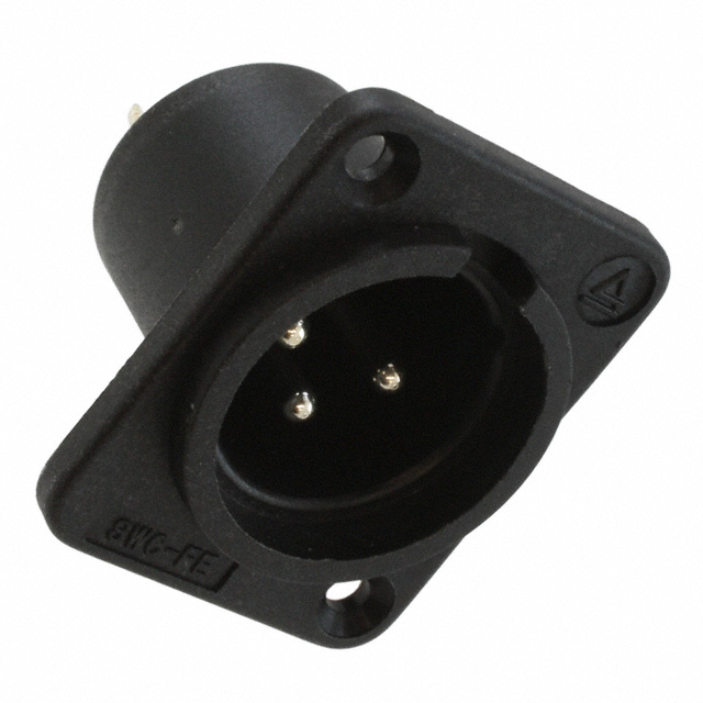 CONN RCPT MALE XLR 3P SOLDER CUP