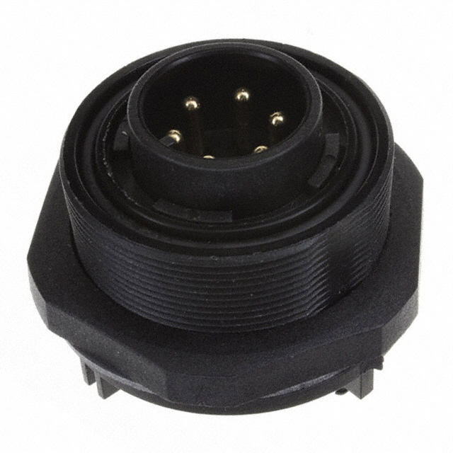 CONN RCPT MALE 6POS GOLD SOLDER