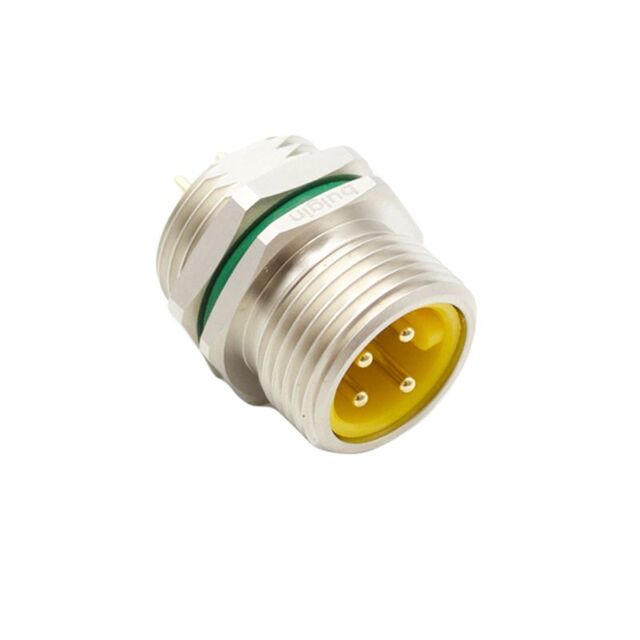 CONN MALE W/PINS PNL MNT 4POS