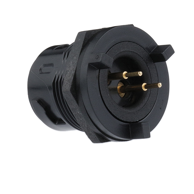 CONN RCPT MALE 2POS GOLD SOLDER