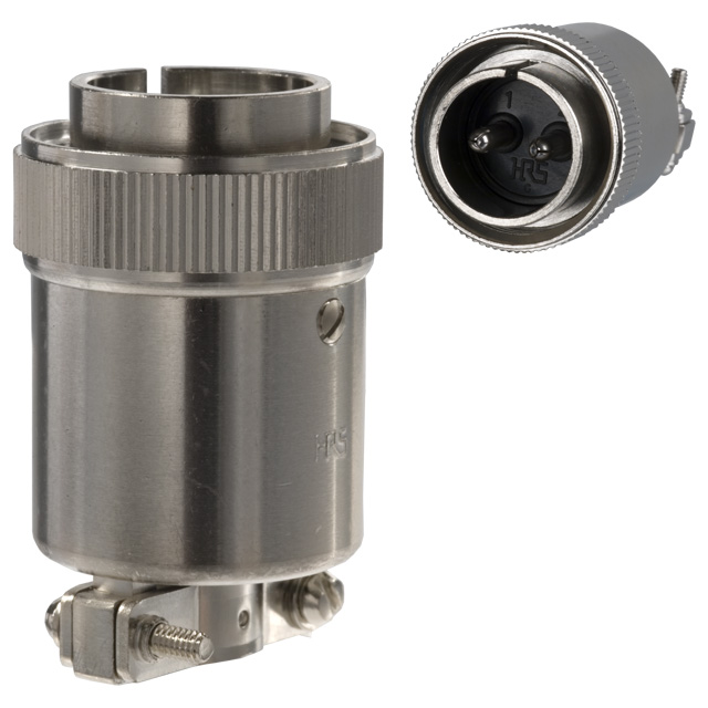 CONN PLUG MALE 2P SILV SLDR CUP