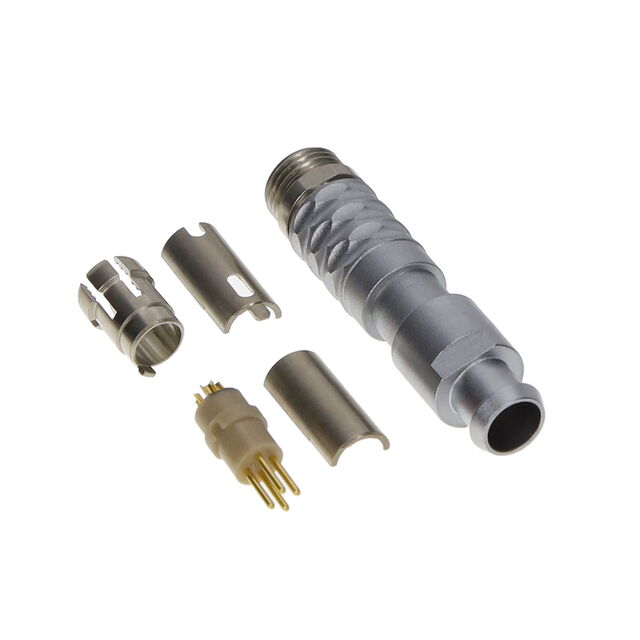 CONN PLUG MALE 4P GOLD SLDR CUP