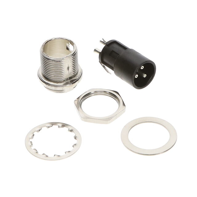 CONN RCPT MALE 3P SILV SLDR CUP