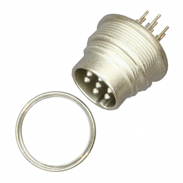 CONN RCPT MALE 7POS SILVER SLDR
