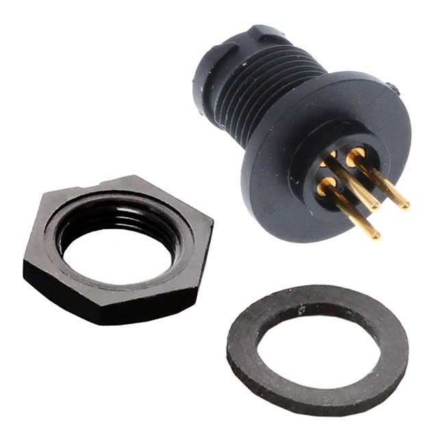 CONN RCPT MALE 3POS GOLD SOLDER