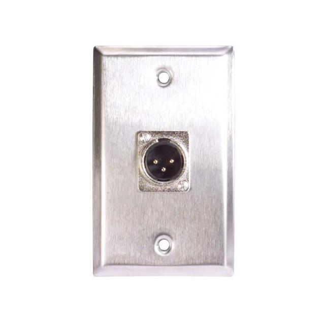 SS WALL PLATE 1 XLR MALE