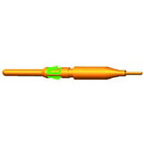 2.5MM FEMALE CONTACT, GOLD 10",