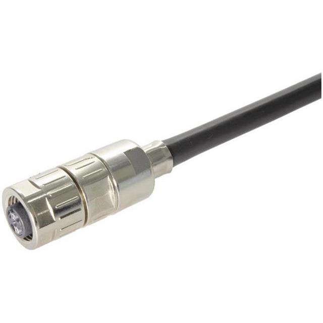 M12 D-CODE 4PIN FEMALE SHIELDED,