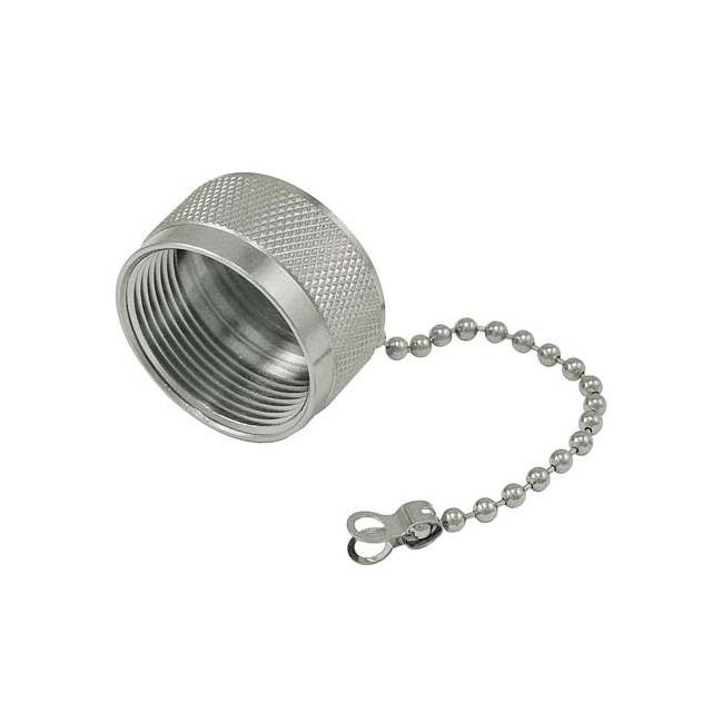 CON7/16 MALE CAP W/CHAIN