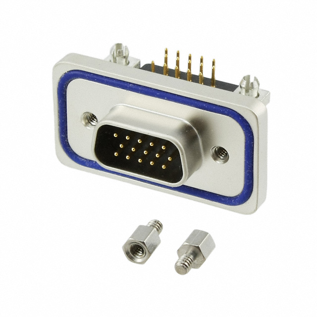 CONN D-SUB HD PLG 15POS R/A SLDR
