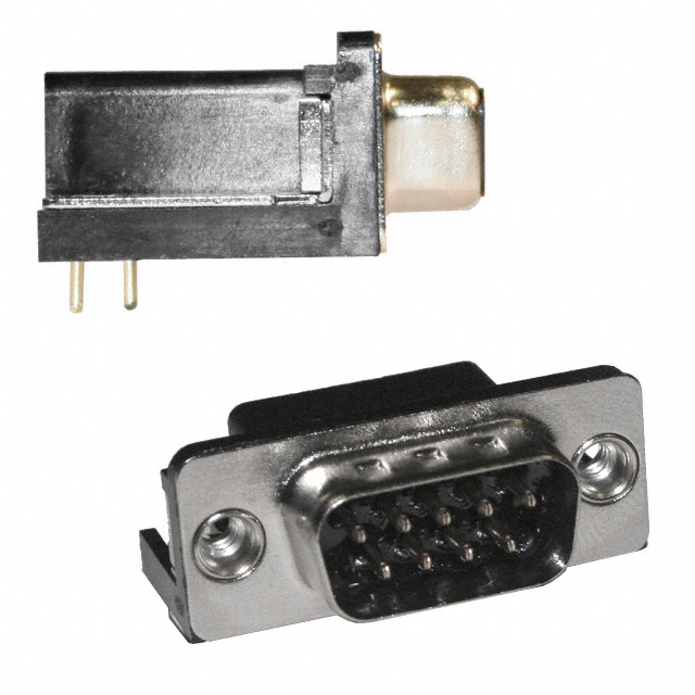 CONN D-SUB PLUG 15POS R/A SOLDER