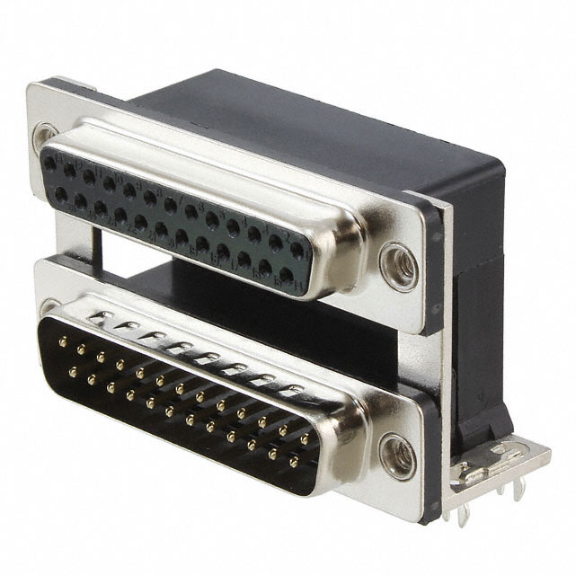 CONN D-SUB PLG/RCPT 25P R/A SLDR