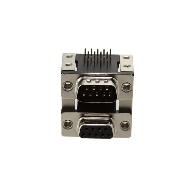 CONN D-TYPE PLG/RCPT 9P R/A SLDR