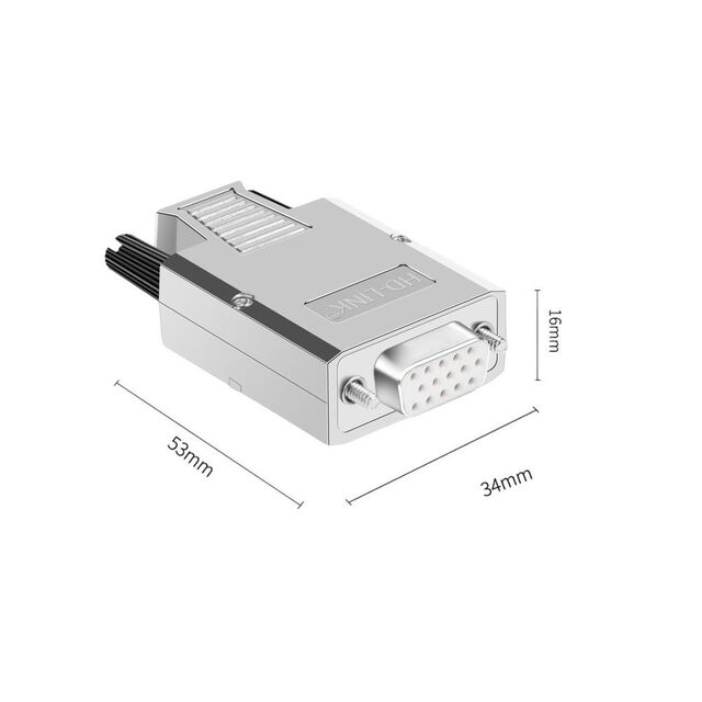 CONN D-SUB HD RCPT 15P TERM BLK