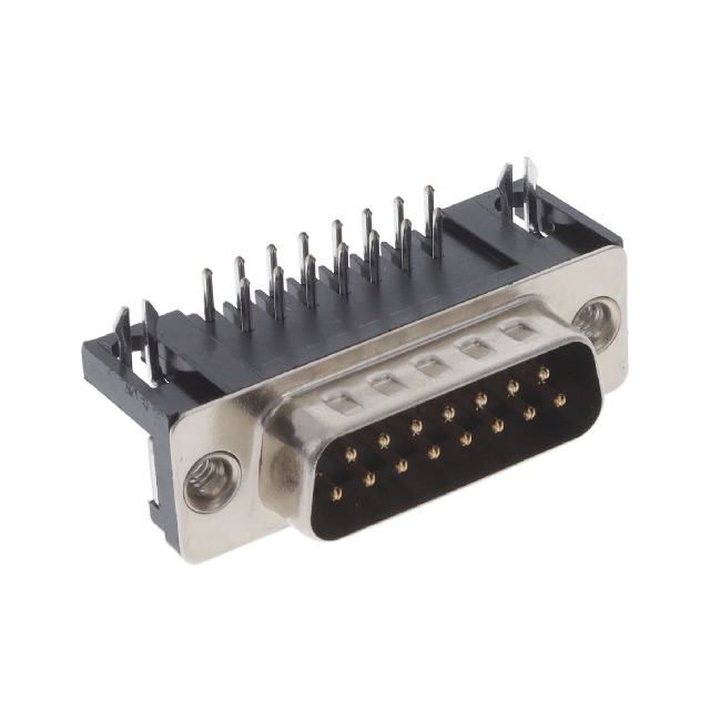 CONN D-SUB PLUG 15POS R/A SOLDER