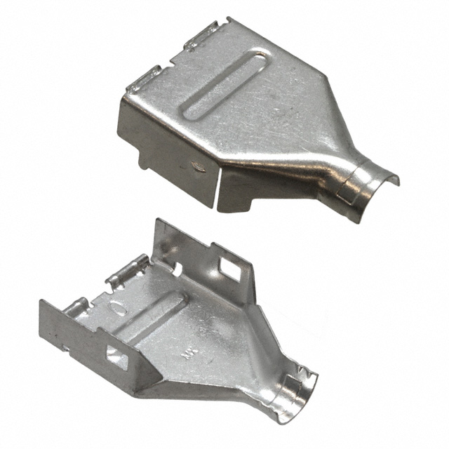 CONN BACKSHELL 60POS 180DEG SILV