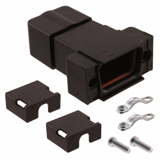 CONN BACKSHELL 9POS 180DEG BLACK