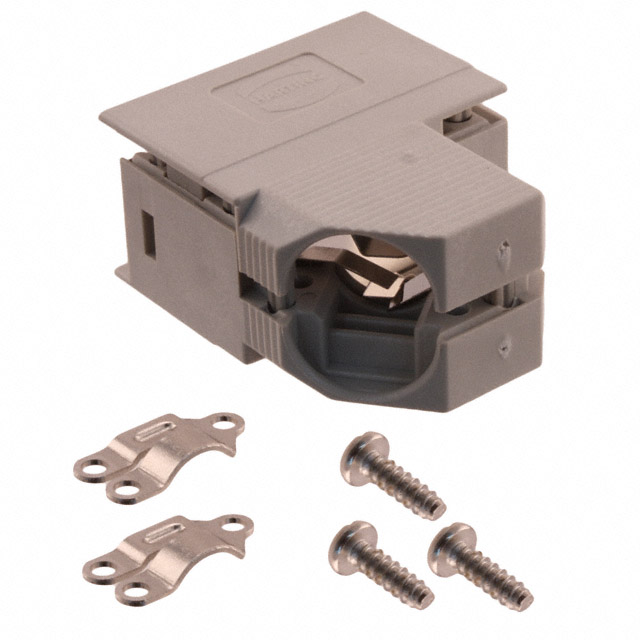CONN BACKSHELL 9POS 45DEG GRAY