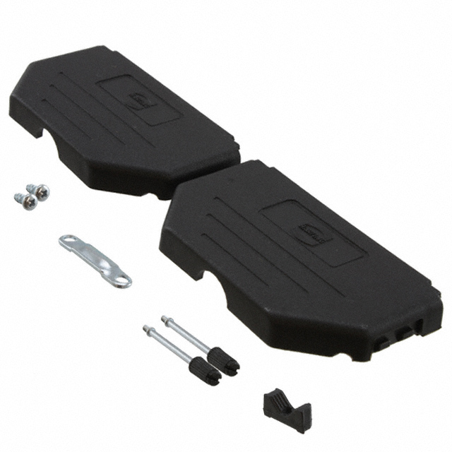 CONN BACKSHELL 37POS 180DEG BLK