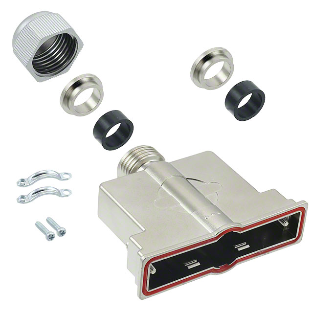 CONN BACKSHELL 37POS 180DEG SHLD