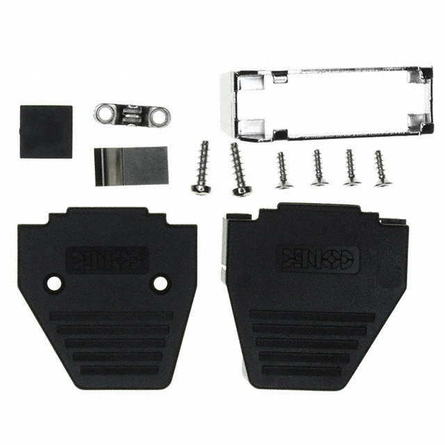 CONN BACKSHELL 15P 45/180DEG BLK