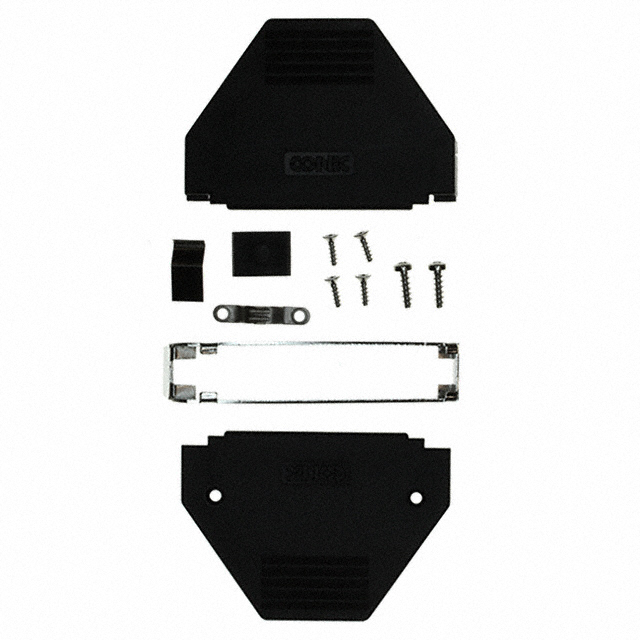 CONN BACKSHELL 37P 45/180DEG BLK