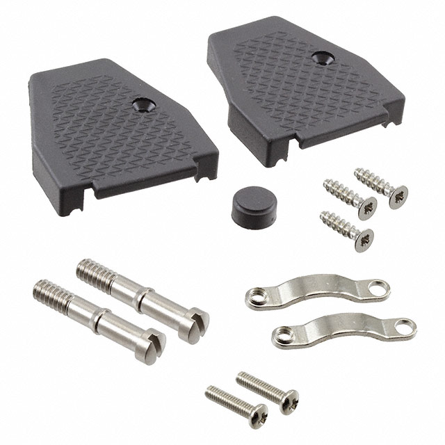 CONN BACKSHELL 15P 45/180DEG BLK