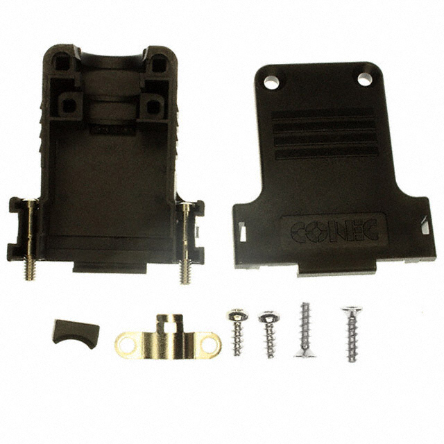 CONN BACKSHELL 15POS 180DEG BLK