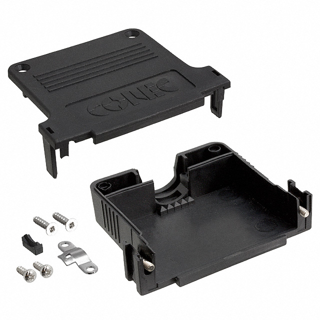 CONN BACKSHELL 37POS 180DEG BLK