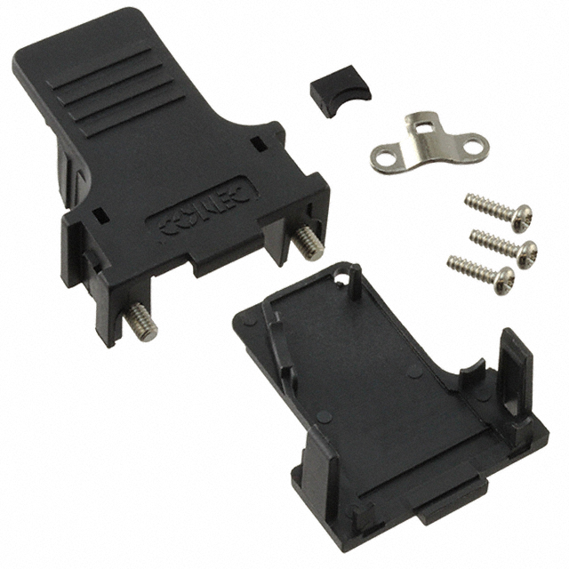 CONN BACKSHELL 9POS 45DEG BLACK