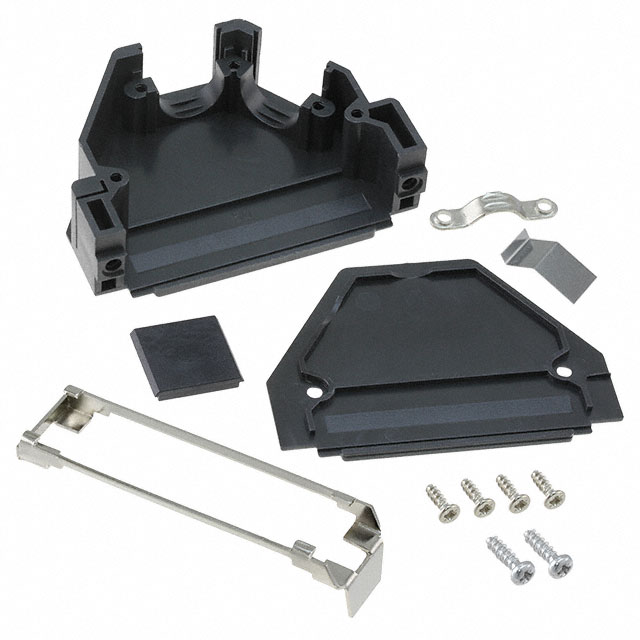 CONN BACKSHELL 50P 45/180DEG BLK