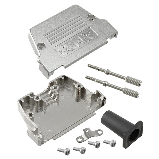 CONN BACKSHELL 50POS 180DEG SHLD