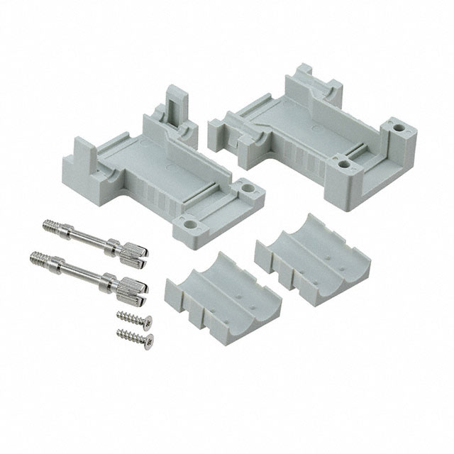 CONN BACKSHELL 2POS 180DEG GRAY