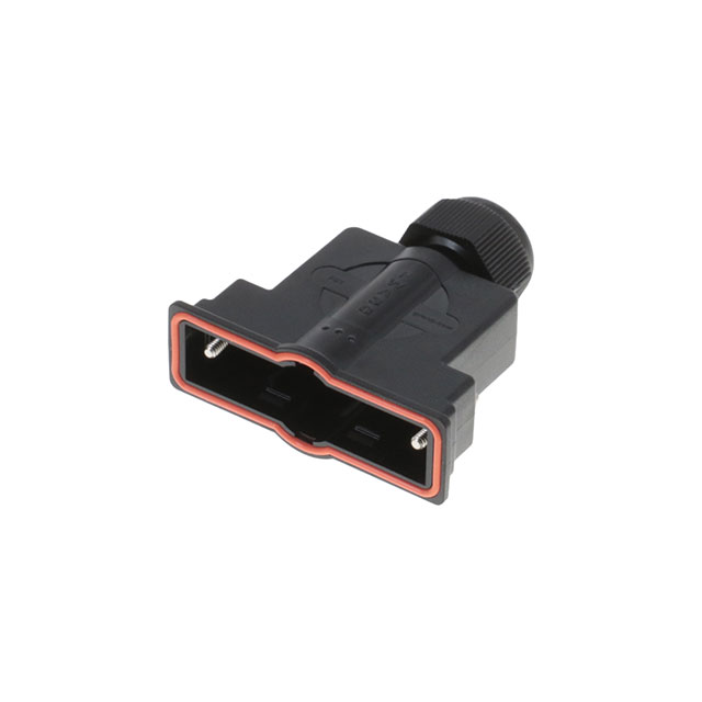 CONN BACKSHELL 25POS 180DEG BLK