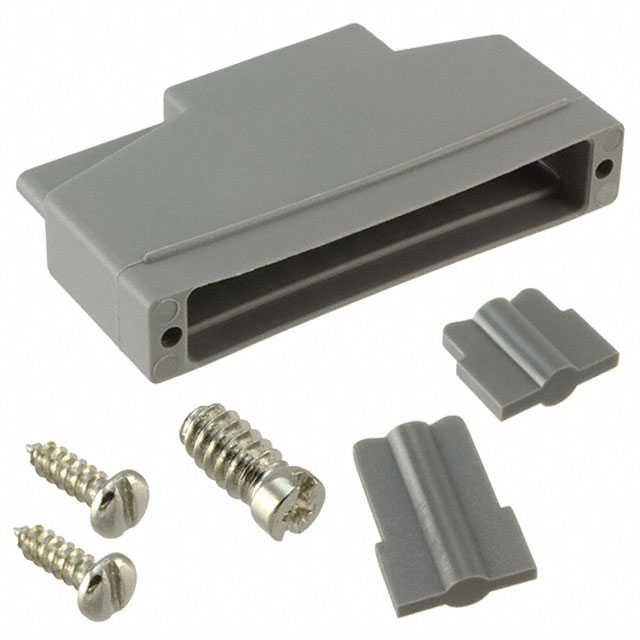 CONN BACKSHELL 37POS 180DEG GRAY