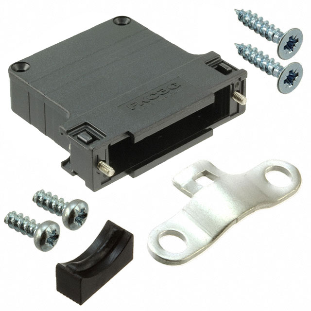 CONN BACKSHELL 50POS 180DEG BLK