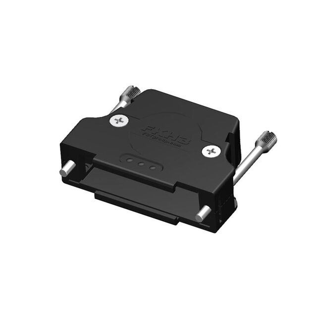 CONN BACKSHELL 25POS 180DEG BLK