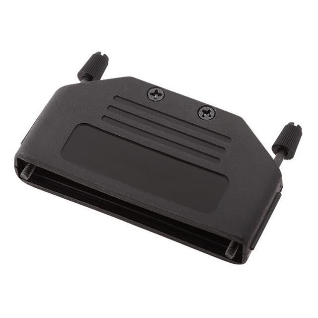 CONN BACKSHELL 37POS 180DEG BLK