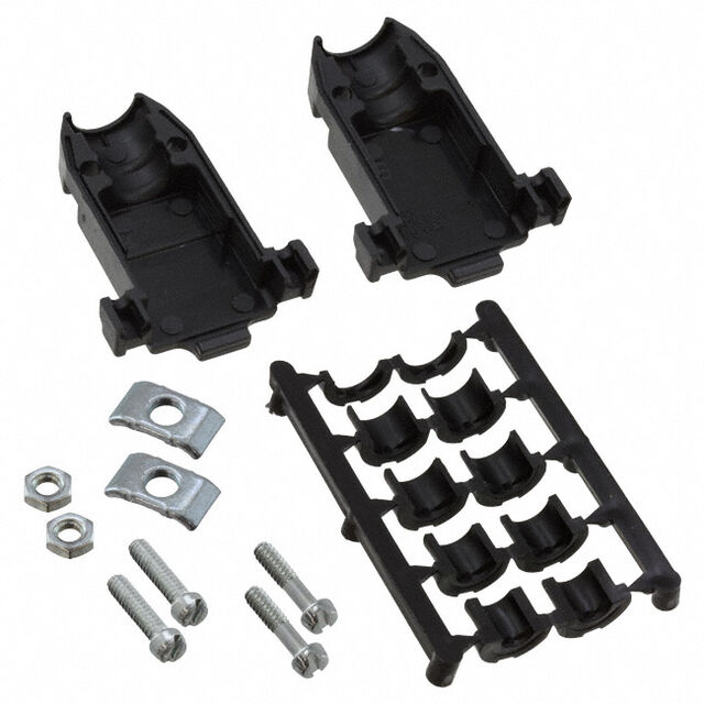 CONN BACKSHELL 9POS 180DEG BLACK