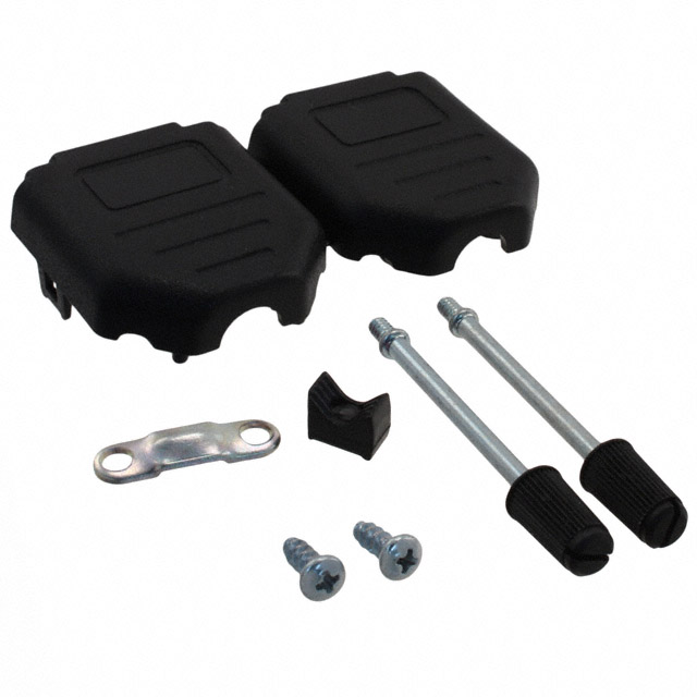 CONN BACKSHELL 9POS 180DEG BLACK