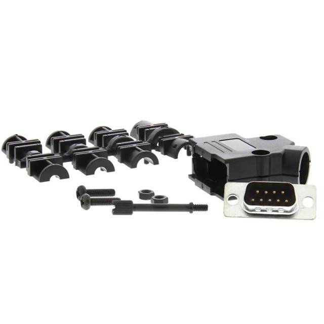 9 WAY D-SUB HOOD PLASTIC SIDE EN