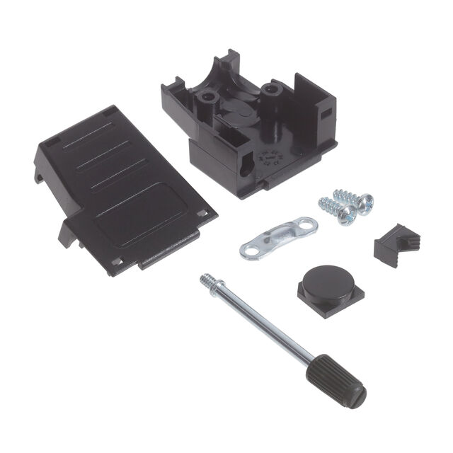 9 WAY D-SUB HOOD PLASTIC TOP AND