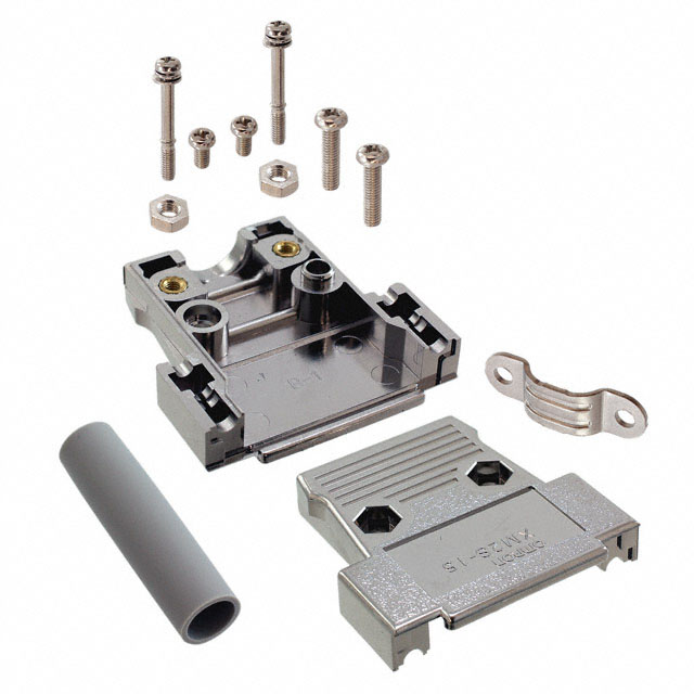 CONN BACKSHELL 15POS 180DEG SHLD