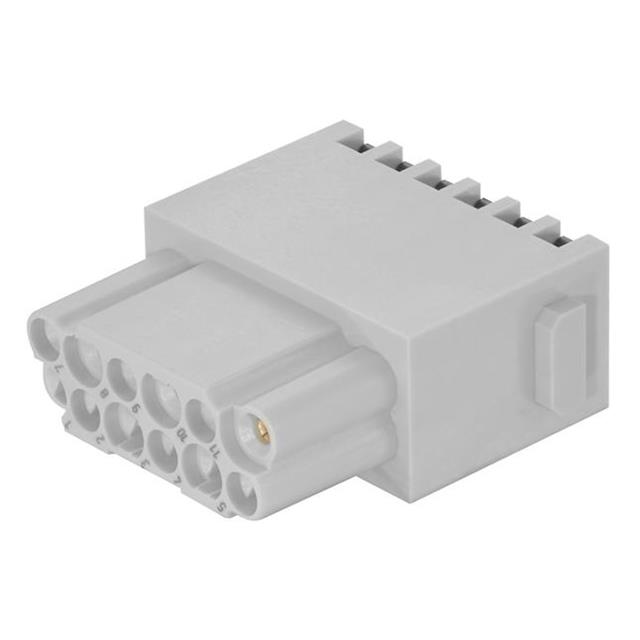 MODULE FEMALE 12POS PUSH IN LOCK
