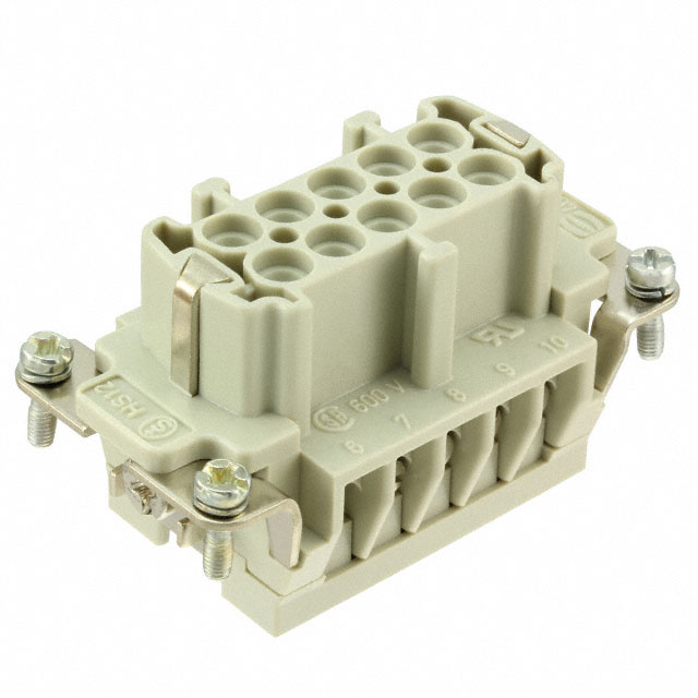 INSERT FEMALE 10POS+1GND SCREW