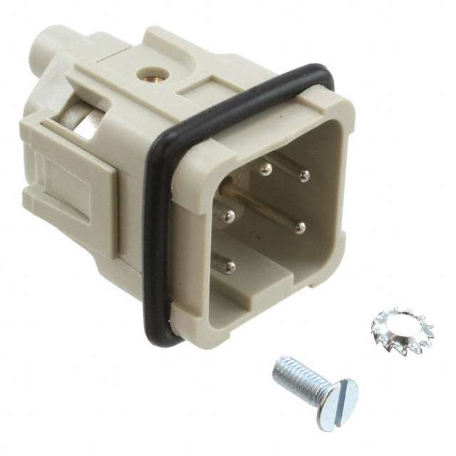 INSERT MALE 4POS+1GND SCREW