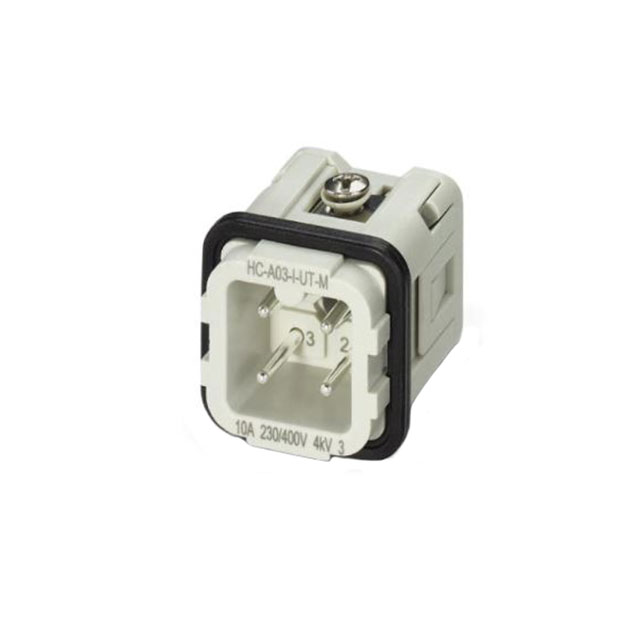 INSERT MALE 3POS+1GND SCREW