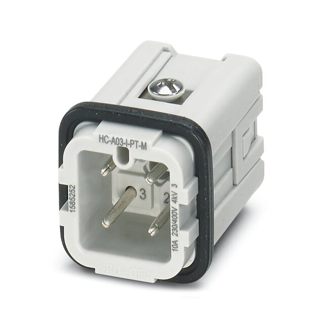 INSERT MALE 3POS+PE PUSH-IN 230
