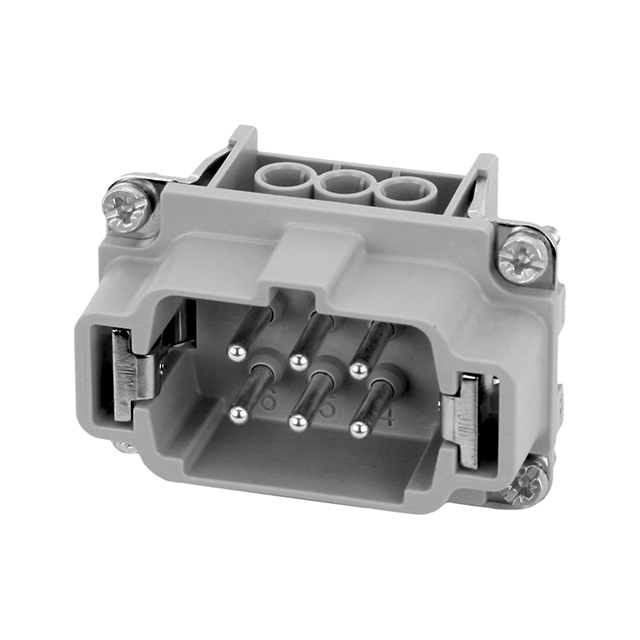 INSERT MALE 6POS+1GND SCREW