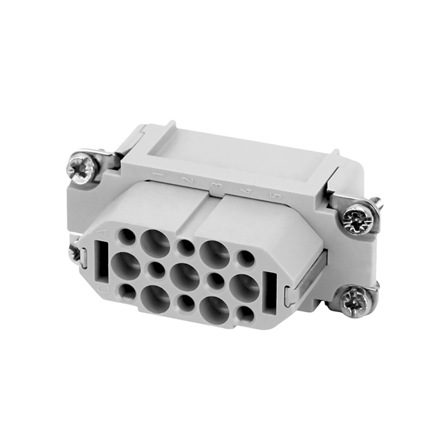 INSERT FEMALE 15POS+1GND CRIMP